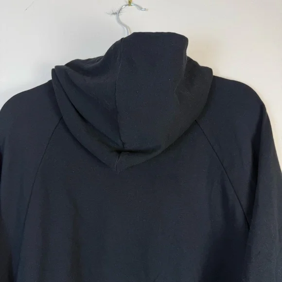 Ideology Womens Black Hooded Cape Jacket sz S/M Casual Outdoor Winter Zip Up - Picture 10 of 12